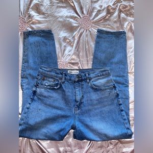Zara skinny jeans mid waist body shaping size 8